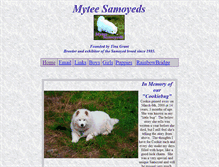 Tablet Screenshot of myteesamoyeds.com